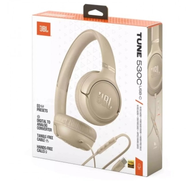 JBL Навушники JBL Tune 530c USB-C Beige (JBLT530CBEG)