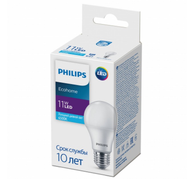 Philips Лампочка Philips Ecohome LED Bulb 11W 950lm E27 865 RCA (929002299417)