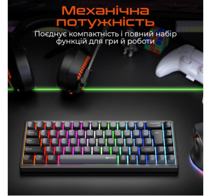 Клавіатура Meetion MK12 Bluetooth/USB Type-C Black (MT-MK12-A-RUA)