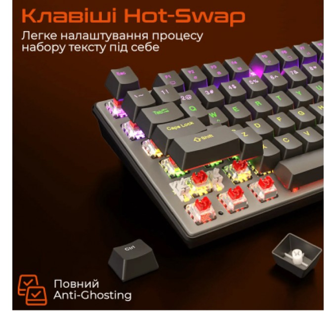 Клавіатура Meetion MK009 RD USB Type-C Black (MT-MK009RD-A-RUA)