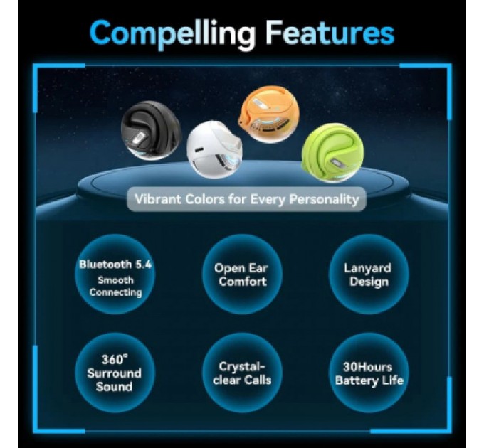 Навушники Vention OpenBeat O12 Orange (NBUO0)