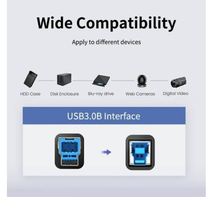 Cabletime Кабель для принтера Cabletime USB - USB Type-B (M/M), 3 м, Black (CA12N)