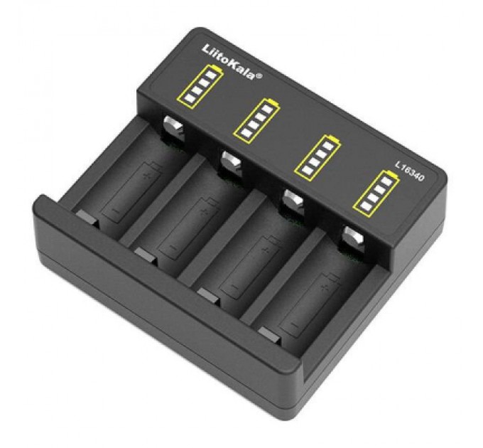 Зарядний пристрій для акумуляторів Liitokala 4 Slots, Li-ion, 16340, CR123A (Lii-L16340)