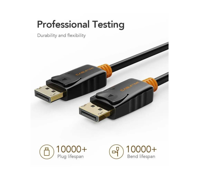 Cabletime Кабель Cabletime DisplayPort - DisplayPort V 1.2 (M/M), 1 м Black (CD21H)