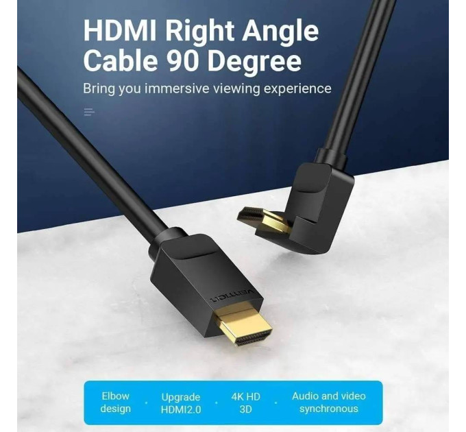 Vention Кабель Vention HDMI - HDMI V 2.0 (M/M), 1 м, Black (AARBF)