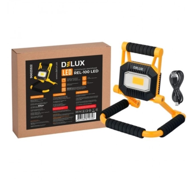 Прожектор Delux REL- 100 (3.7V 2200mAh) LED COB 10W 6500K IP54 (90023322)