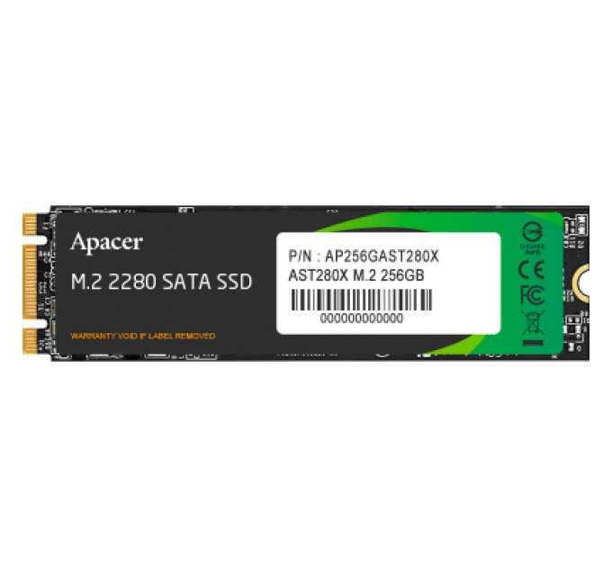 Накопичувач SSD M.2 2280 256GB Apacer (AP256GAST280X)