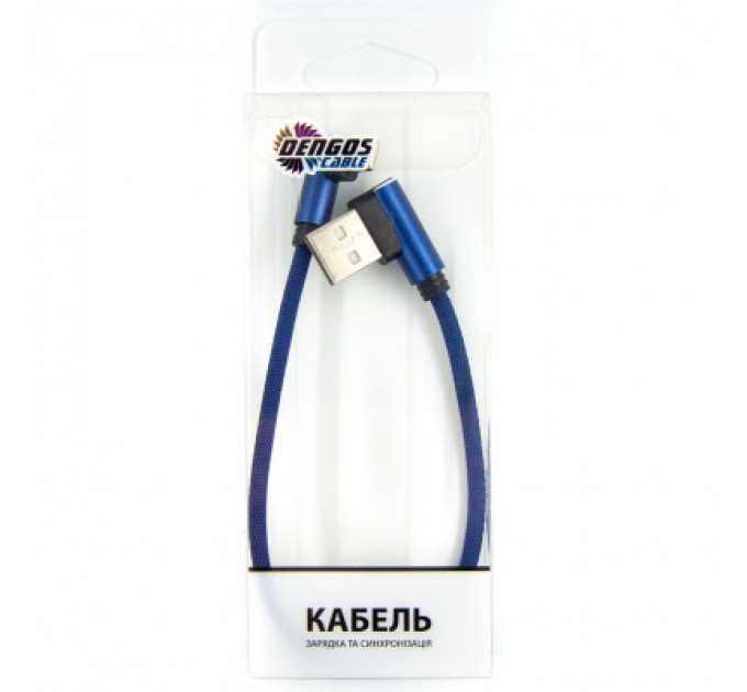 Дата кабель USB 2.0 AM to Lightning 0.25m blue Dengos (NTK-L-UG-SHRT-SET-BLUE)