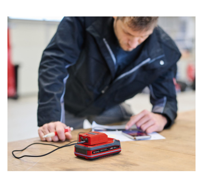Einhell Адаптер для інструменту Einhell USB акумуляторний TC-CP 18 Li USB A/C - Solo, PXC, 18В, Type-A/Type-C, 2A (4514148)