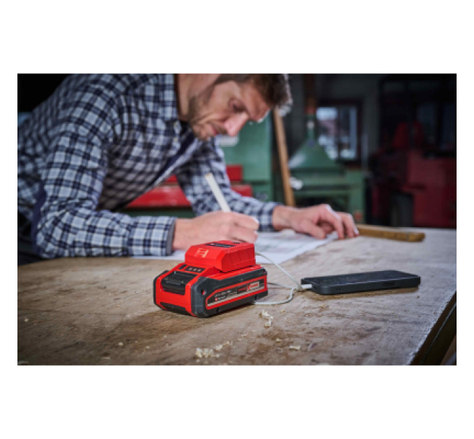 Einhell Адаптер для інструменту Einhell USB акумуляторний TC-CP 18 Li USB A/C - Solo, PXC, 18В, Type-A/Type-C, 2A (4514148)