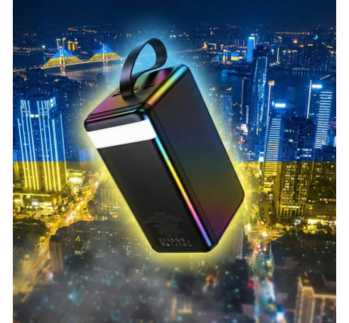 Батарея універсальна HOCO 90000mAh Element PD/20W, QC/FCP/SCP/AFC/22.5W, LCD, LED Lamp Black (J123D / 714778)