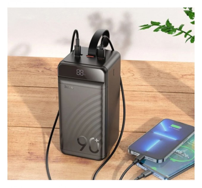 Батарея універсальна HOCO 90000mAh Element PD/20W, QC/FCP/SCP/AFC/22.5W, LCD, LED Lamp Black (J123D / 714778)