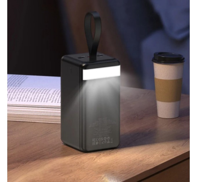 Батарея універсальна HOCO 90000mAh Element PD/20W, QC/FCP/SCP/AFC/22.5W, LCD, LED Lamp Black (J123D / 714778)