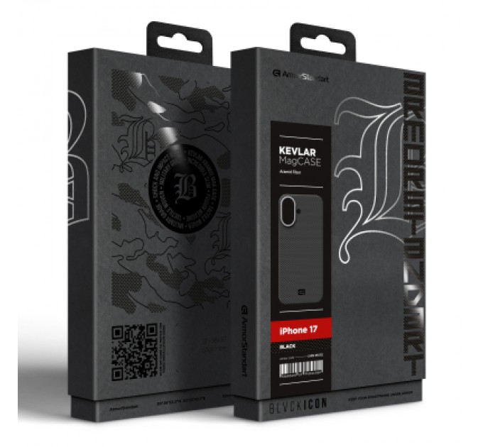 Чохол до мобільного телефона Armorstandart BlackIcon Kevlar MagCase Apple iPhone 17 Black (ARM88532)