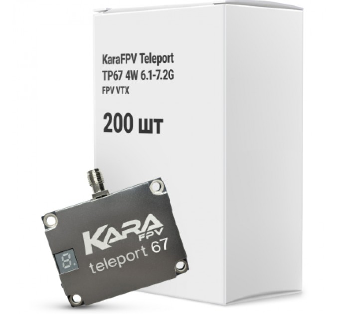 Відеопередавач (VTX) KaraFPV Teleport TP67 4W 6.1-7.2G упаковка 200 шт. (TX6704B)