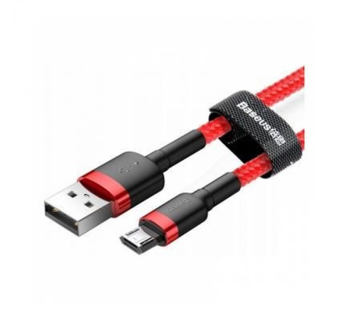 Дата кабель USB 2.0 AM to Micro 5P 1.0m Cafule 2.4A red+red Baseus (CAMKLF-B09)