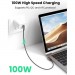 Дата кабель USB-C to USB-C 2.0m 5A 100W US335 90-degree Space Gray Ugreen (70698)