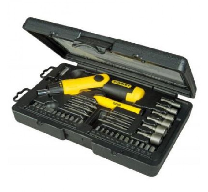 Набір викруток Stanley Pistol Grip Ratchet з храповим механ., 36 вставк. (0-63-038)
