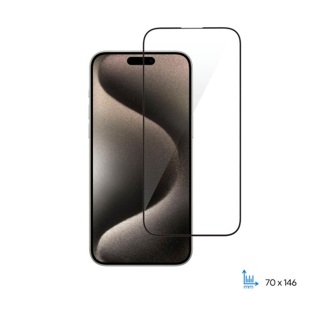 2E Скло захисне 2E iPhone 15 Pro 2.5D FCFG black (2E-IP-15P-6.1-SMFCFG-BB)