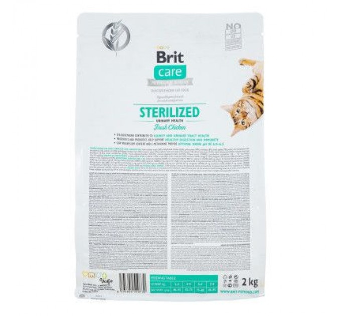 Сухий корм для кішок Brit Care Cat GF Sterilized Urinary Health 2 кг (8595602540730)
