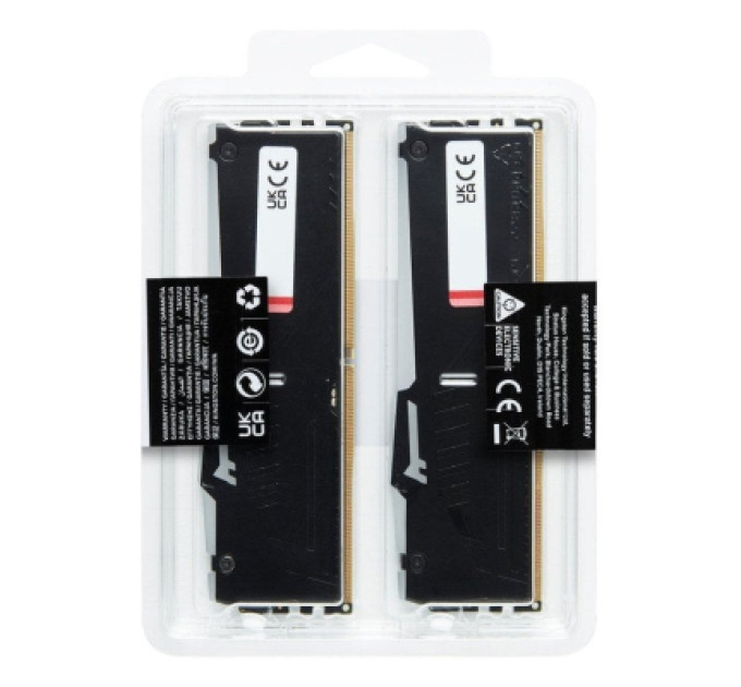 Kingston Fury (ex.HyperX) Модуль пам'яті для комп'ютера DDR5 64GB (2x32GB) 5200 MHz Beast RGB EXPO Black Kingston Fury (ex.HyperX) (KF552C40BB2AK2-64)
