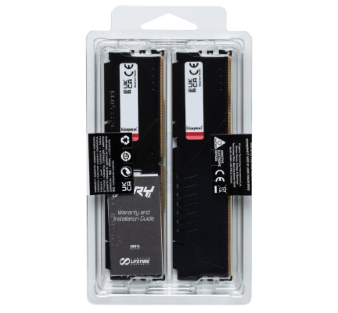 Kingston Fury (ex.HyperX) Модуль пам'яті для комп'ютера DDR5 64GB (2x32GB) 5600 MHz Beast EXPO Black Kingston Fury (ex.HyperX) (KF556C40BB2K2-64)