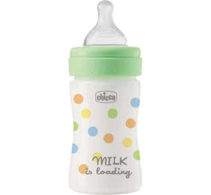 Chicco Пляшечка для годування Chicco Perfect Easy силіконова, від 0+ міс. повільний потік 150 мл, (20241.30)