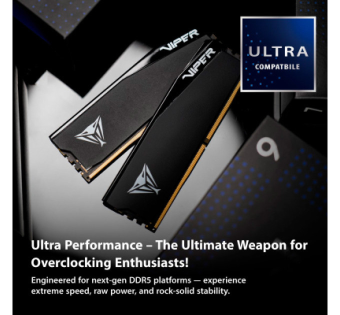 Patriot Модуль пам'яті для комп'ютера DDR5 32GB (2x16GB) 6000 MHz Viper Elite 5 Ultra Patriot (VEU532G6028K)