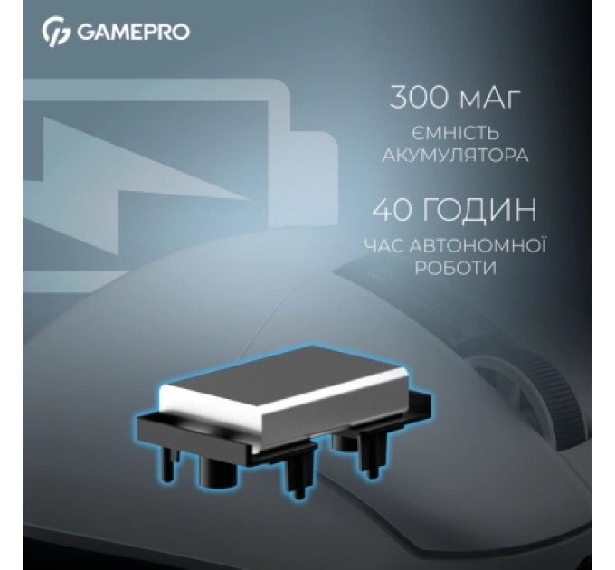 GamePro Мишка GamePro Asgard Thor Wireless/Bluetooth/USB White (GM023W)