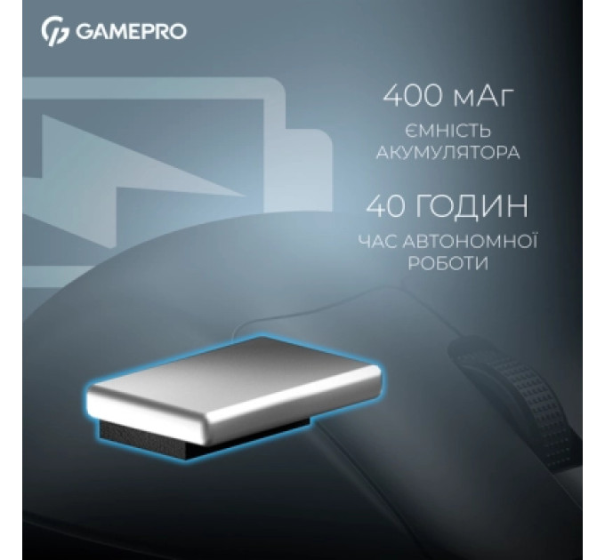 GamePro Мишка GamePro Asgard Surt Wireless/Bluetooth/USB Black (GM017B)