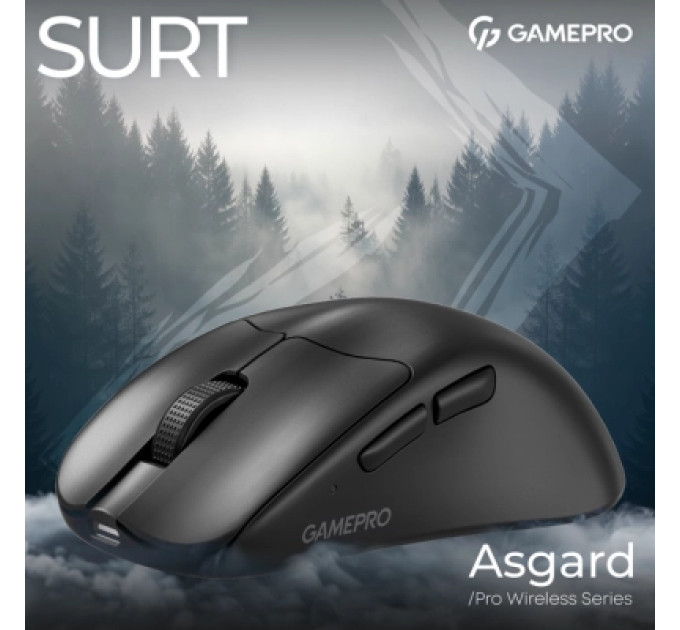 GamePro Мишка GamePro Asgard Surt Wireless/Bluetooth/USB Black (GM017B)