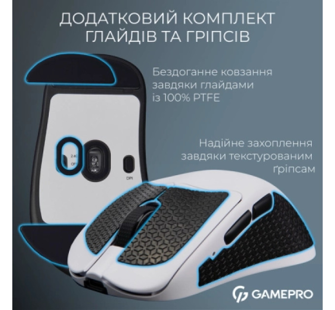 GamePro Мишка GamePro Asgard Surt Wireless/Bluetooth/USB Black (GM017B)