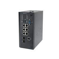 Мережевий шлюз Lanner ICS-P371F Intel Elkhart Lake X6425E with 1x DDR4 SO-DIMM 8GB, 6x 2.5GbE RJ45 with one pair by pass, 2x GbE SFP, 1x Console, 1x m.2 2242 SATA, 1x Micro SD, 1x 2.5" SATA drive bay(