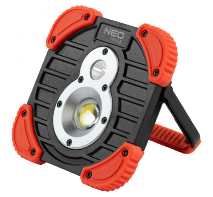 Прожектор Neo Tools акумулятор, 2600мАг, 3.7 Li-ion, 10 Вт + 3 Вт, 750+ 250 люме (99-040)