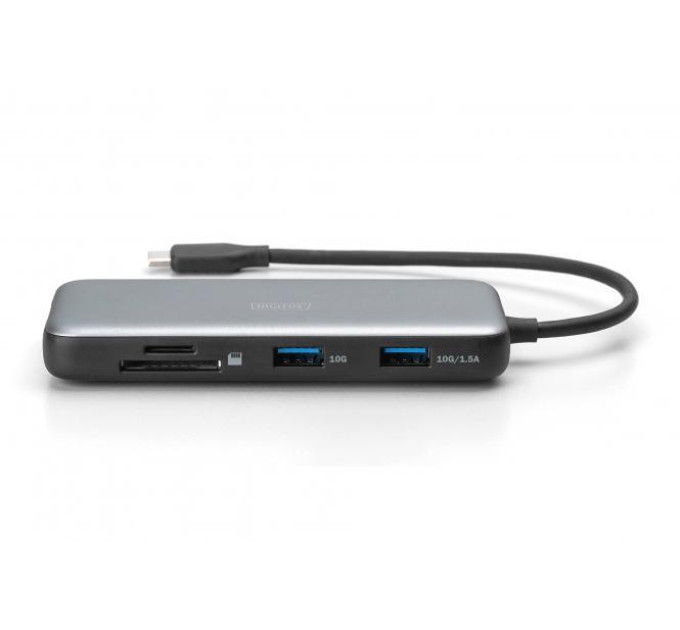 Assmann Док-станція USB-C, 7 портів, 1xHDMI, 3xUSB 3.2 Gen 2, 1xRJ45, 1xSD, 1xMicroSD, 1xPD DA-70914 DIGITUS by ASSMANN