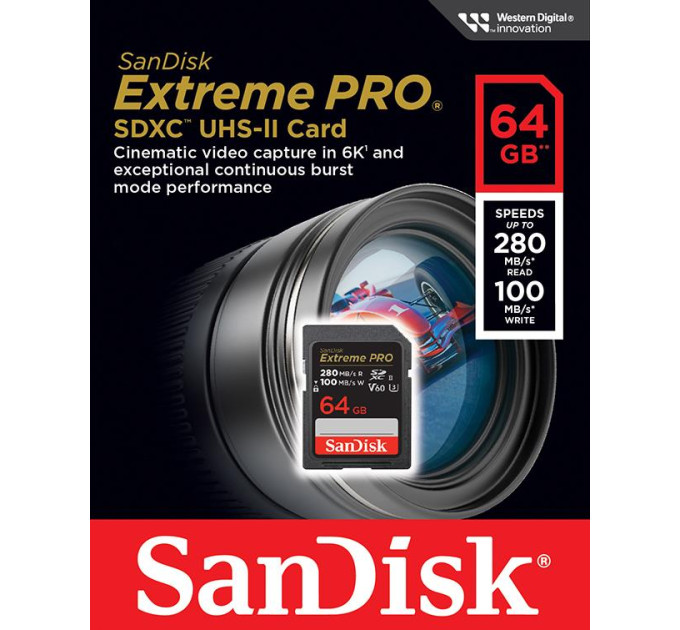SanDisk Карта пам’яті SDXC 64GB UHS-II SDSDXEP-064G-GN4IN SANDISK