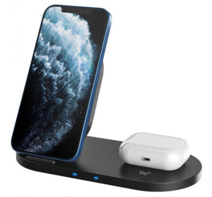 Зарядний пристрій Canyon 2in1 Wireless 10W/7.5W/5W Type-C 1.2 m (CNS-WCS202B)