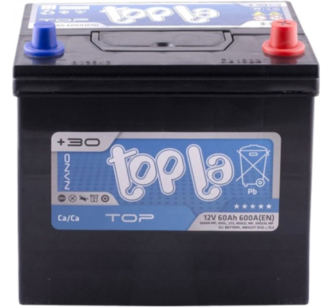 Акумулятор автомобільний Topla 60 Ah/12V Top/Energy Japan Euro (118 860)