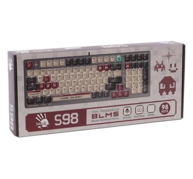 A4Tech Клавіатура A4Tech Bloody S98 USB Pixels Red (4711421001120)