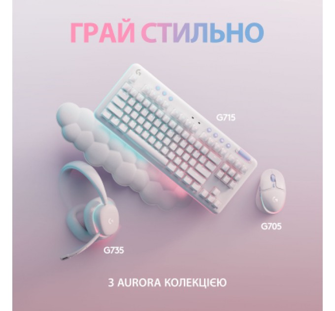 Logitech Мишка Logitech G705 Gaming Wireless/Bluetooth White (910-006367)
