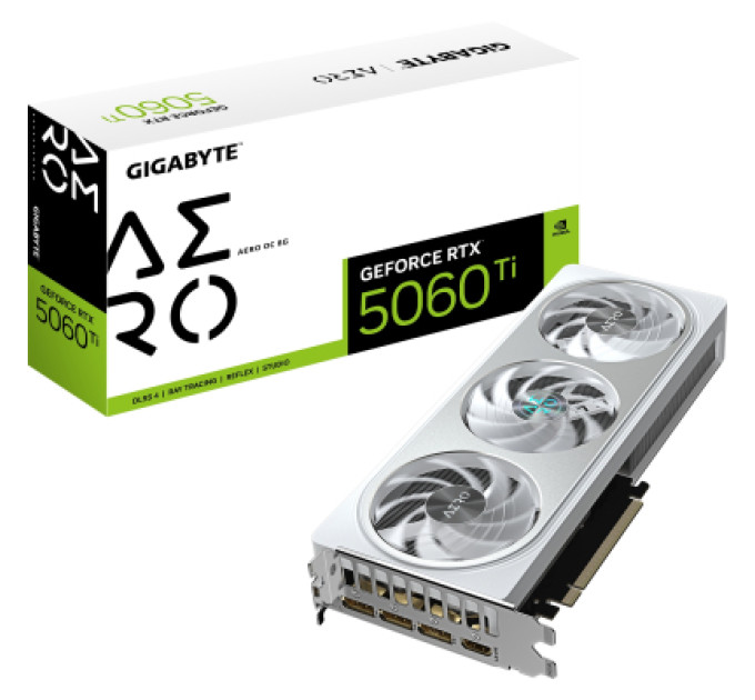 GIGABYTE Відеокарта GIGABYTE GeForce RTX5060Ti 8Gb AERO OC (GV-N506TAERO OC-8GD)