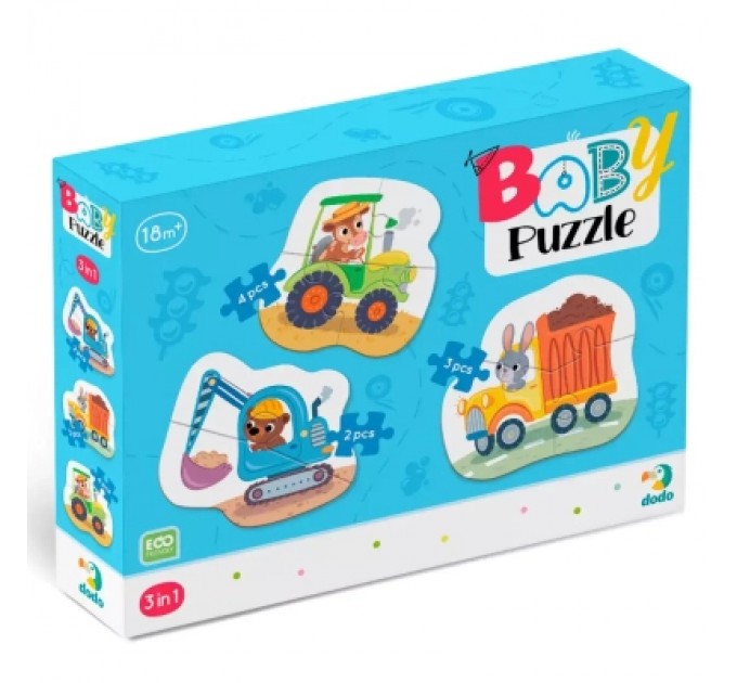 Пазл DoDo 3 в 1 Транспорт (300392)