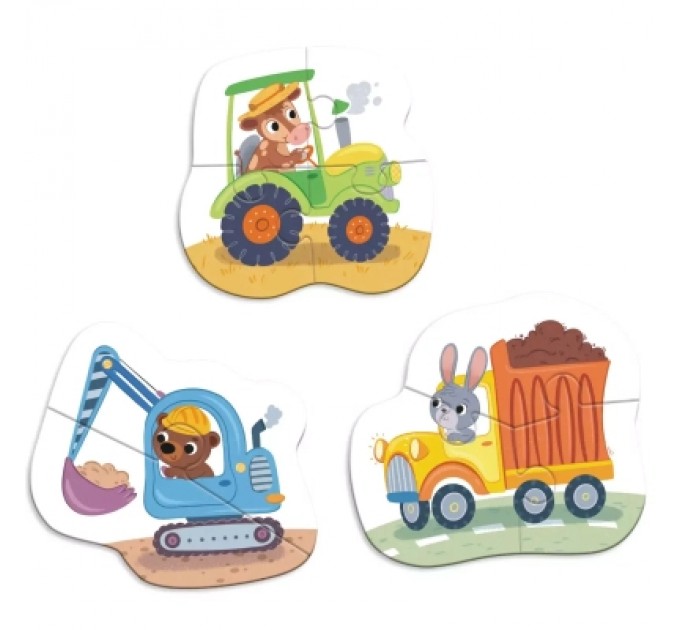 Пазл DoDo 3 в 1 Транспорт (300392)