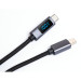 Vinga Дата кабель USB-C to USB-C 2.0m 100W LCD Display Nylon Black Vinga (VYDCCC22100D)