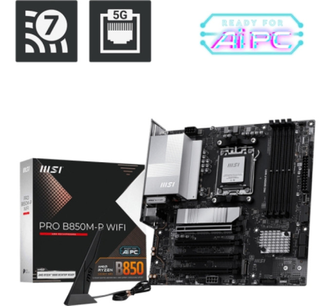 MSI Материнська плата MSI PRO B850M-P WIFI