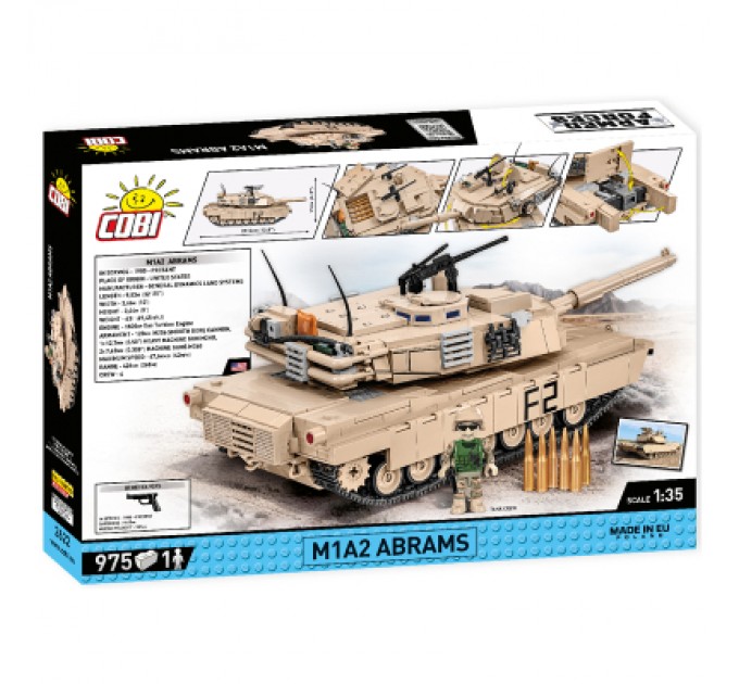 Конструктор Cobi Танк M1A2 Абрамс, 975 деталей (COBI-2622)
