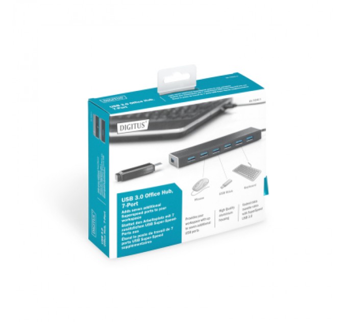 Digitus Концентратор Digitus USB 3.0 Hub, 7 Port (DA-70241-1)