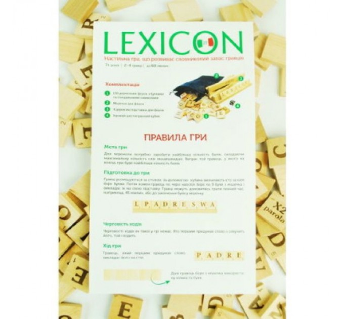 Настільна гра Igrok Lexicon. Італійська мова (ВР_ЛИТ)