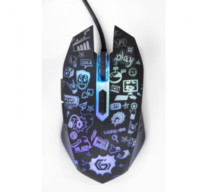 Gembird Мишка Gembird MUS-6B-GRAFIX-01 USB Black (MUS-6B-GRAFIX-01)