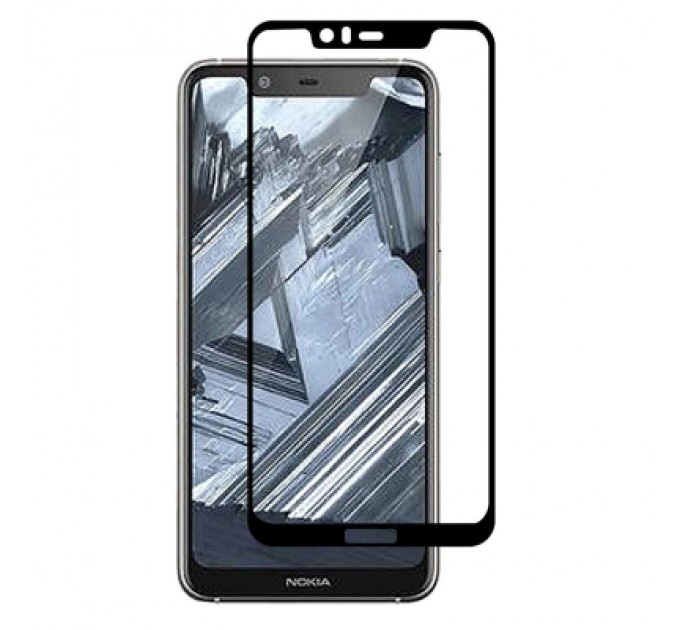 Скло захисне PowerPlant Full screen Nokia 5.1 Plus, Black (GL606238)